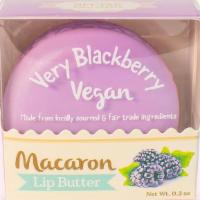 Very Blackberry Macaron Lip Butter · A blackberry scented, vegan lip balm, hand-whipped with locally sourced jojoba oil, fair tra...