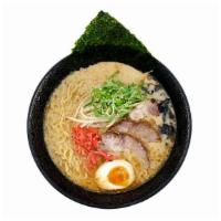 Original Tonkotsu Ramen · rich pork broth, thin noodle, chashu chicken, bean sprouts, scallions, black mushroom, ajits...