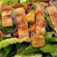 Chicken Caesar · Can-Am marinated grilled chicken, fresh romaine lettuce, grated parmesan cheese and croutons...