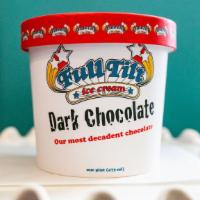 Full Tilt Dark Chocolate Ice Cream · Pint of full tilt's dark chocolate ice cream.
