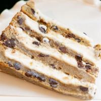 Chocolate Chip Slice · A slice of our chocolate chip cookie cake!