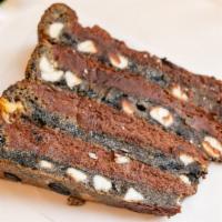 Cookies & Cream Slice · A slice of our cookies and cream cookie cake!