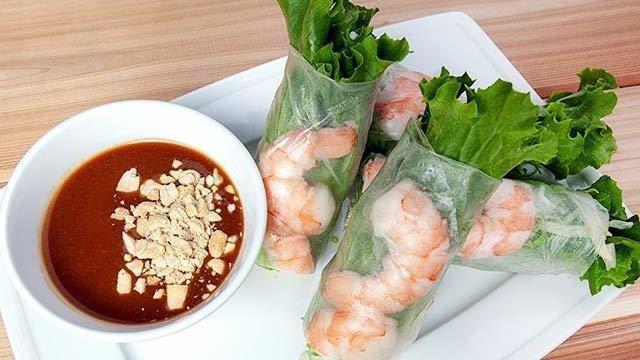A 2 - Gỏi Cuốn/ Fresh Spring Rolls · Fresh rolls with vermicelli noodle, lettuce, bean sprout rolled in price paper with your choice of protein