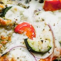 Creamy Garlic Vegetarian - 18'' - X-Large · Garlic sauce, Indian paneer cheese marinated curry sauce, onions, green peppers, tomatoes, a...