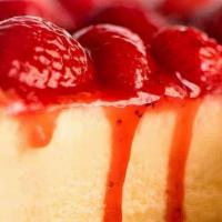 Strawberry Cheesecake · New york-style cheesecake with strawberry swirls