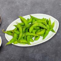 Edamame  · Steamed soy beans served with soy sauce.