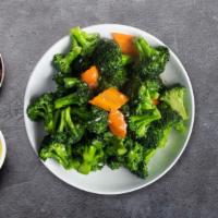 Pad Broccoli · Stir fried broccoli, carrots, onions, and garlic sauce.