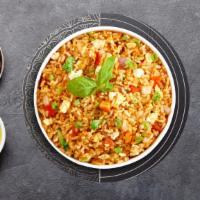 Japanese Fried Rice · Jasmine rice, egg, peas, carrots and onions.