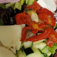 Antipasto Salad · Everything the Garden Salad offers plus more! Ham, Salami, Capicolla, Provolone, Fresh Mozza...