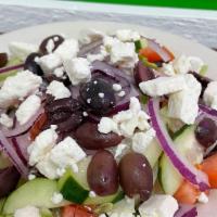 Greek Salad · Lettuce, Tomato, Cucumber, Kalamata Olives, Red Onion, & Feta Cheese