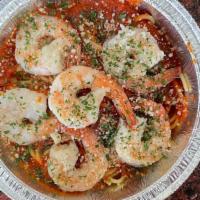 Shrimp Marinara · seasoned shrimps, spaghetti  noodles and marinara sauce