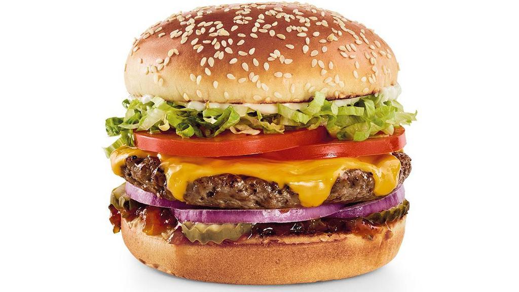 Impossible Burger · (700-760 cal.) A delicious, fire-grilled patty made from plants. Red’s pickle relish, red onions, pickles, lettuce, tomatoes, mayo and your choice of cheese.