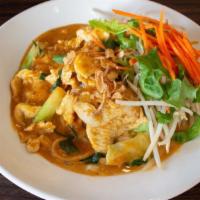 Mee Ka Ti (Evil Jungle Noodles) · Mild. Steamed rice noodles, mixed vegetable and topped with Thai specialty curry and your ch...