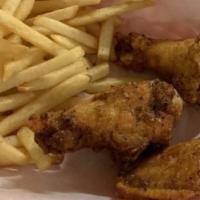 Wing Snack · 3 wings (Bone-in or Boneless) 1 flavor, 1 ranch plus one (1) of the following: small fries o...