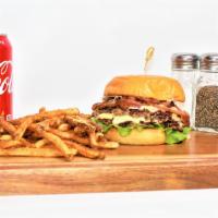 Onion Swiss · SMASHED BURGER + FRIES DEAL. Grilled onions, citrus aioli, lettuce, tomato. 1/3 pound USDA P...