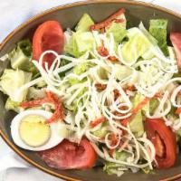Chef Salad · Tomato, Salami & Egg on a mixture of Romaine and Iceberg lettuce