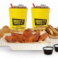 8 Pieces Crispy Tender Combo · Eight crispy tenders with up to two flavors, regular fries or veggie sticks, two dips, and t...
