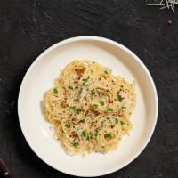Better With Garlic Butter Pasta (Spaghetti) · Golden garlic butter sauce blend cooked with spaghetti. Served with bread.