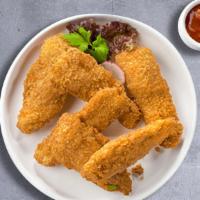 Love For Tenders · Chicken tenders breaded and fried until golden brown. Served with your choice of dipping sau...