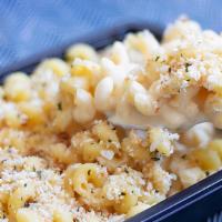 Macaroni & Cheese Sm · (vegetarian) Guest favorite — Cavatappi pasta and cheese sauce topped with seasoned bread cr...