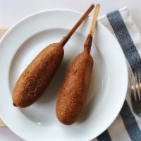 Two Corn Dogs · Two all beef corn dogs