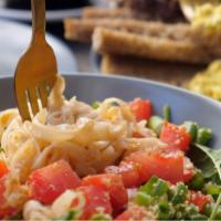 Soy Pasta · Organic whole wheat pasta with chopped grilled organic tofu, soy cheese, scallions, avocado,...