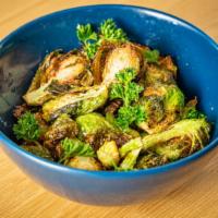 Fried Brussel Sprouts · fried and tossed with ginger scallion sauce