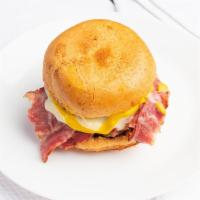 Pastrami Burger · A 1/4 lb angus patty topped with 1/2 lb of sammy's legendary pastrami, mustard, pickle, and ...