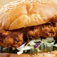 Frick'N Chick'N Sandwich · Our signature Southern fried chicken sandwich served with creamy coleslaw and housemade brea...