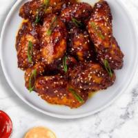 Teriyaki Trick Wings · Fresh chicken wings breaded, fried until golden brown, and tossed in teriyaki sauce. Served ...