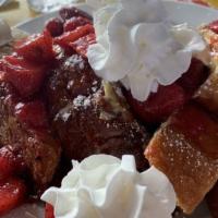 French Toast With Strawberries & Whipped Cream* · 