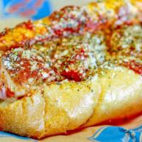 Meatball Grinder · Meatballs, marinara sauce, provolone, topped with Parmesan cheese and Italian seasoning.