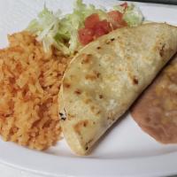Beef Taco (1), Rice & Beans · 