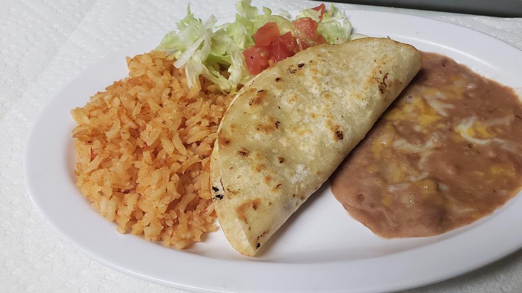 Beef Taco (1), Rice & Beans · 