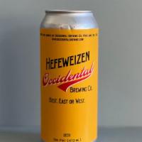 Occidental Hefeweizen · Must be 21+ to purchase. A classic Bavarian-style hefeweizen. Made with 70% wheat and lightl...