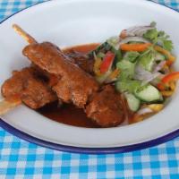 Beef Skewers · Golae-style, marinated in coconut milk and chili paste. *Made with ingredients that contain ...