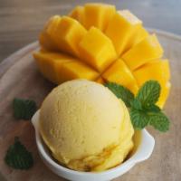 Mango Ice Cream · Mango flavored indian ice cream.