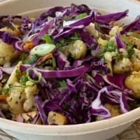 Tarka Veggies Rice Bowl · Stir-fried mix veggies with roasted cumin, ginger, garlic, salt + black pepper.  Topped with...