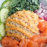 Large Poke Bowl (4 Scoop) · Your choice of 4 Proteins, Base, Sauce, Toppings, & Garnish.