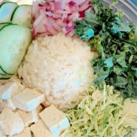 Byo Tofu Bowl · Build Your Own Tasty Tofu Bowl, Choice of Base, Sauce, Toppings, and Garnish.