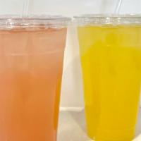 Lemonade  · Fresh Lemonade. Choice of Mango or Strawberry