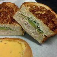 Dilly Bird · Turkey, Cream Cheese, Sprouts, Avocado and Mayo. Bread recommendation: White or Multigrain.