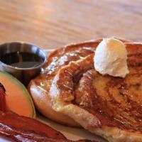 Cinnamon Roll French Toast · Our cinnamon rolls are made from scratch, baked fresh
daily, then hand-dipped and cooked gol...