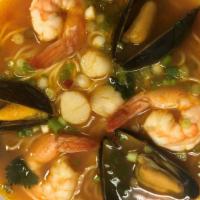 Seafood Ramen · seafood broth, thin noodle, shrimp, scallop, mussel, calamari
