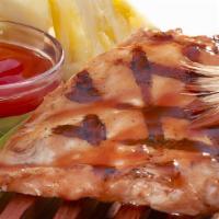 Hibachi Chicken Platter · Two grilled chicken breasts topped with delicious hibachi sauce and a pineapple wedge. Serve...