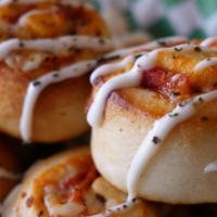 Pepperoni  Pinwheels · Pepperoni, mozzarella, marinara, rolled in pizza dough topped with ranch