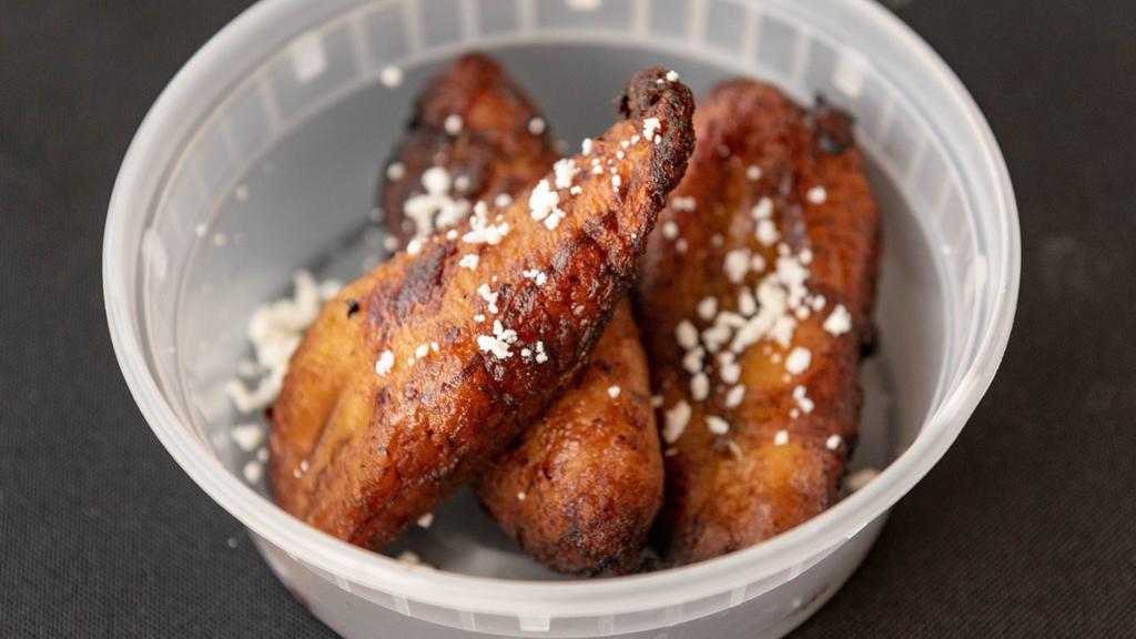 Sweet Plantians  · Plantains with brown sugar and drizzled lechera