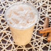 Horchata · Mexican style rice milk, with cinnamon, chocolate, milk, and sugar.