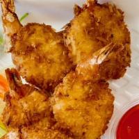 Fried Coconut Shrimp (5) · Fried shrimp that has been rolled in coconut.
