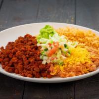 #16. Adobada Plate · Served with rice and beans. Specify tortilla choice please.